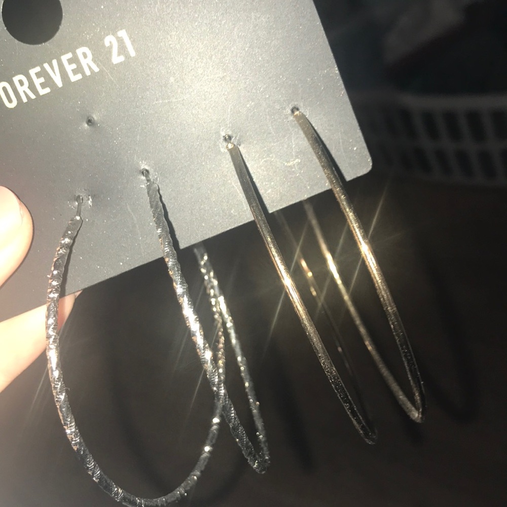 two hoop earrings